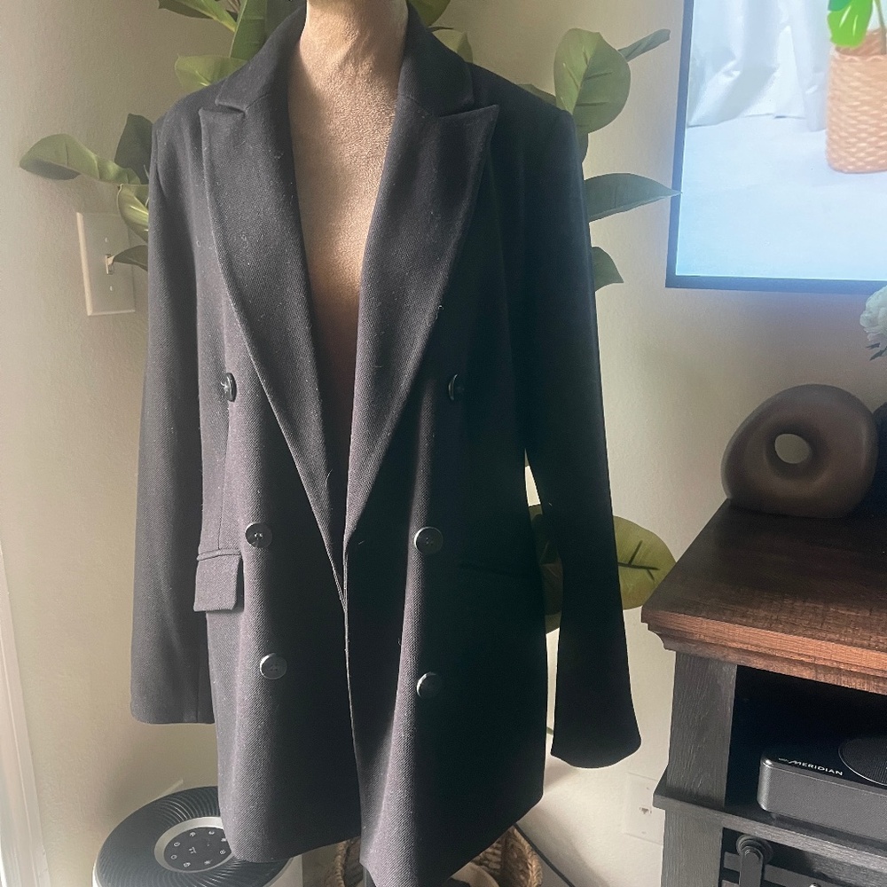 Mint velvet double breasted black blazer size 12